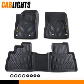C-02cfm1633abk Carlights Fit For Nissan Rogue 21-23 3d Molded All Weather 3pcs Floor Mats Liner Tpe
