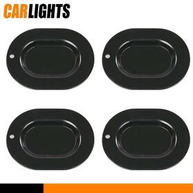 C-02etm0002abk Carlights 4pcs Metal Trunk Floor Pan Drain Plug Plate Fit For Firebird Camaro Gto Chevelle