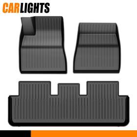 C062702 Carlights All-weather 3d Molded Tpe Floor Mats Liners Fit For 2024-2025 Tesla Model 3