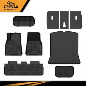 Gpl485245 Cheda Fits 2024-2025 Tesla Model Y Floor Mats And Front Rear Cargo Backrest