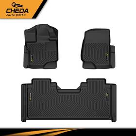 Cheda Gpl862275 Fit For 2015-2025 Ford F150 Super Cab All Weather Tpe 3d Floor Mats Liners Black