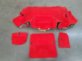 10439007 Chevrolet 2004 Chevy Corvette C5 Vert Red Trunk Carpet / Panels #8499 A5