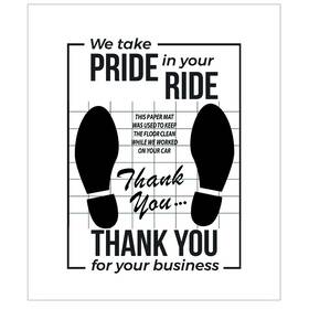 Fzp202 Chorming Disposable White Car Floor Mats - 50 Pcs Sticky Automotive Protector 16x20 Inch