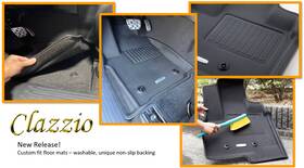 Eato002 Clazzio 3d Front Floor Mats / Liners For 2024-2026 Toyota Tacoma Double Cab