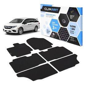 Fl011618128 Clim Art Car Floor Mats All Weather Liners For 18-22 Honda Odyssey Black