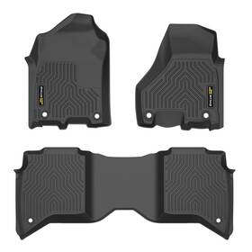 Cnnell260430-1 Cnnell Tpe Car Floor Mats Liners Fit For 2019-2024 Ram 2500/3500 Crew Cab All Weather