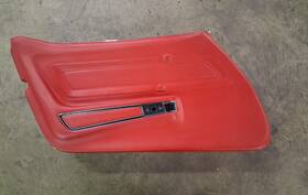 4421-4422 Corvette 1970 - 1977 Deluxe Door Panels 2 Standard Red Pair C3 New