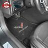695010 Corvette C7 Signature Rubber All Weather Floor Mats 2014 2019 2pc Set Black