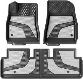Sct302 Coverado 2024 Tesla Model 3 Floor Mats Custom Fit All-weather Tpe 3-pc Front Rear