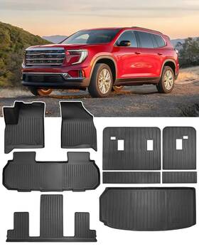 Crt-zw-l215 Creekt Floor Mats And Cargo Liner For Gmc Acadia 2024-25 Only 7 Seats Captains Chair