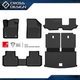 Big012307 Crossdesign Floor Mats Cargo Tpe Fits 2018-24 Volkswagen Atlas 7 Seat Not Fit Cross Sport