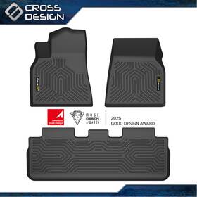 Big040103 Crossdesign Anti-slip Floor Mats For 2020-2023 Tesla Model Y All Weather Liner Tpe Carpets