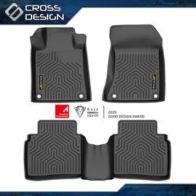 Big050505 Crossdesign Fits 2019-2024 Nissan Altima 3d Tpe Liners 3pcs Set All Weather Floor Mats