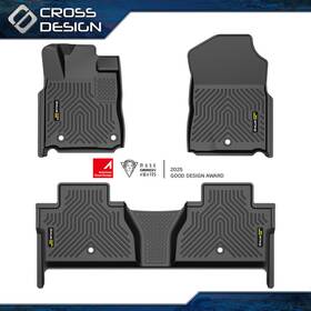 Big0506-10 Crossdesign 3d Molded Floor Mats Tpe Liners Fit For 2014-2021 Toyota Tundra Crewmax