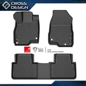 Big0506-2 Crossdesign All Weather Floor Mats Tpe Liners Fit For 2019-2024 Acura Rdx 3pcs Set