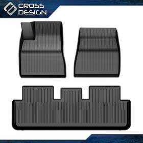 Big062702 Crossdesign Fit For 2024-2025 Tesla Model 3 All-weather 3d Molded Tpe Floor Mats Liners