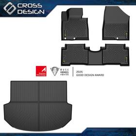 Big071501 Crossdesign Floor Mats Cargo Liner Fit For 2013-2018 Hyundai Santa Fe All Weather Tpe
