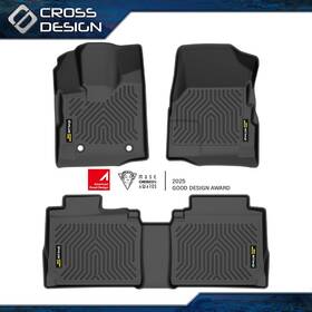 Big080501 Crossdesign Floor Mats 2 Row Liner Fit For 12-17 Chevy Equinox/gmc Terrain Tpe All-weather