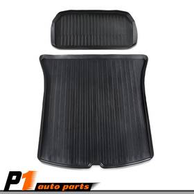 Big092301 Crossdesign 2x Weather Mats Trunk Cargo Liner Injection Tpe Fit For 2020-24 Tesla Model Y