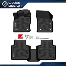 Big100404 Crossdesign Tpe Floor Mats 2 Row Liner Set Fit For 2018-2023 Volkswagen Tiguan All Weather