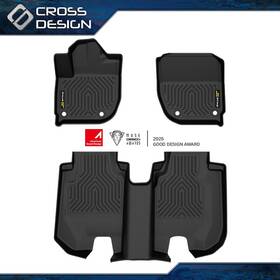 Big102401 Crossdesign Car Floor Mats Fit For 2016-2022 Honda Hr-v All-weather Tpe Rubber Liners 3pc