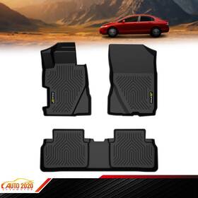 Big112002 Crossdesign Floor Mats Liner Fit For 2006-2011 Honda Civic Sedan 4-door 5-seats Black