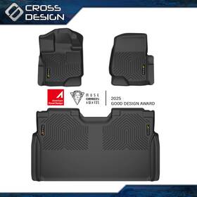 Big121001 Crossdesign Tpe Floor Mats For 2015-2024 Ford F150 F-150 Lightning Super Crew Cab Liners Big121001 Crossdesign Tpe Floor Mats For 2015-2024 Ford F150 F-150 Lightning Super Crew Cab Liners