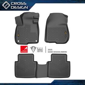 Big121009 Crossdesign All-weather Tpe Floor Mats Fit For 2017-22 Honda Cr-v Hybrid Crew Cab Row Liner