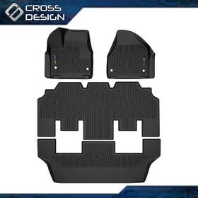 Big20260311-85 Crossdesign Fit For 2017-25 Chrysler Pacifica All Weather Tpe 3d Floor Set Liner Mats