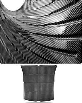 Mod262difv1 Diffcar 2020-25 Tesla Model Y Not Juniper Trunk Cargo Mat With Carbon Fiber Texture