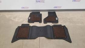 222.ch8m17 Dodge Truck 17 Ram 1500 Long Horn Floor Mat Set Brown Front Rear Crew Cab