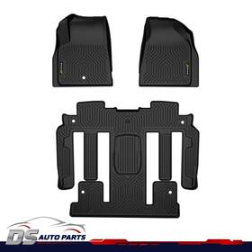 Dsa257415 Ds-auto-parts Tpe Floor Mats 3 Row Liner Set Fit For 2009-2017 Traverse Enclave Acadia Black