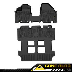 Dsa826274 Ds-auto-parts Tpe Floor Mats All Weather Fits 2011-2017 Honda Odyssey 3 Rows Liners Set Black