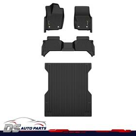 Dsa836199 Ds-auto-parts Tpe Floor Mats Trunk Bed Mat Fits 2024-2025 Toyota Tacoma Double Cab All Weather