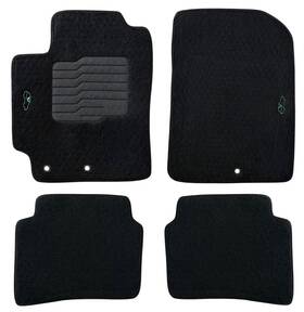 C10068 Ecomats Carpet Floor Mats For 2018 To 2024 Kia Rio Hatch Or Sedan Front And Rear Black