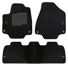 C2984 Ecomats Carpet Floor Mats For 2017 To 2025 Chrysler Pacifica Hybrid Front And Rear Black