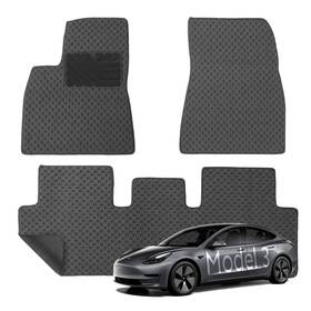 Z2.m3jd01.h Ekr Custom Fit Carpet Floor Mats Tesla Model 3 2024 2025 Premium All Weather Blk