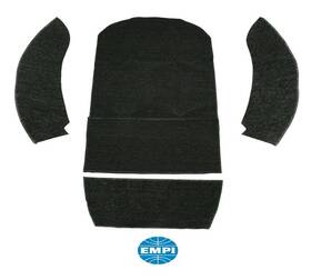 00-3998-0 Empi 1973-79 Vw Super Beetle Convertible Rear Well Carpet Kit 4-pcs Black 3998