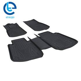 Etecgo 1250740 All Weather 2-row 3-piece Floor Mats Liners Set For Honda Accord 18-2022 Tpe Blk