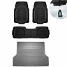 F11323black-f16400gray-fh1007black-a Fh Group Black Floor Mats Gray Cargo Set Tough Rubber