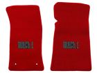 F12697 Lloyd Mats Mustang Convertible Mach Logo Heavy Plush Floor Red