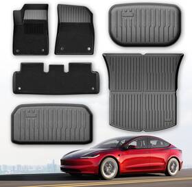 Femibon 793101232509 Tesla Model Y Carpet Floor Mats With Inserts 9 Pcs For 2023-2021 5-seat A