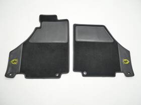 659958 Ferrari 2001 360 430 Spider Floor Mats Black Logo Driver Passenger Set Oem