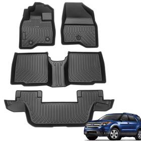 6589 Ff-autos Floor Mats Fit For 2011-2019 Ford Explorer Bench All Weather