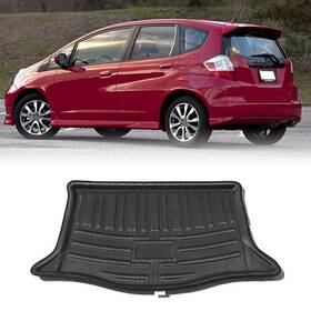 Flashbuyeasyusa 550744478349 Boot Rear Trunk Mat Liner Rubber Cargo Floor Tray Carpets Fit Honda Jazz 2008-13
