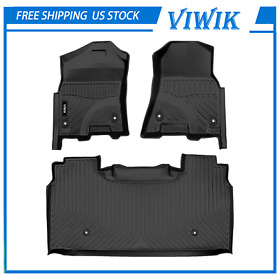 Jil115541 Floor Mats For 2019-2021 Dodge Ram 1500 Crew Cab Rubber Tpe Liners All Weather