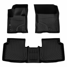 Go700871 Floor Mats For 2020-2021 Ford Escape Rubber Tpe Liners All Weather Durable Black