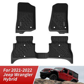 Ll-je09 Floor Mats Liners Set For 2021-2023 Jeep Wrangler Unlimited High Altitude 4 Door