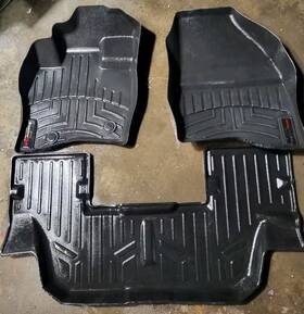 232-ford Ford 11-19 Explorer Weather Tech Black Rubber Rear Front And Third Row Mats