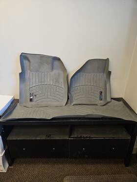 46002-1-2 Ford 1999-2007 F350 Grey Weather Tech Front/ Rear Floor Mat Set